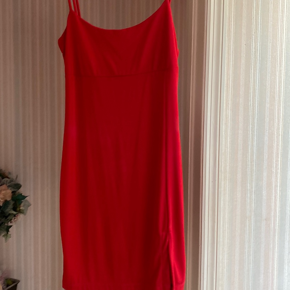 Short red dress with spaghetti straps brand new with tags